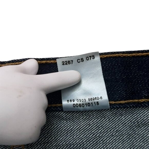 Levi's Jeans Mens 34x36 (Fits 34x32) Denim 501 Button Fly Blue VTG Y2K NEW - Picture 7 of 7